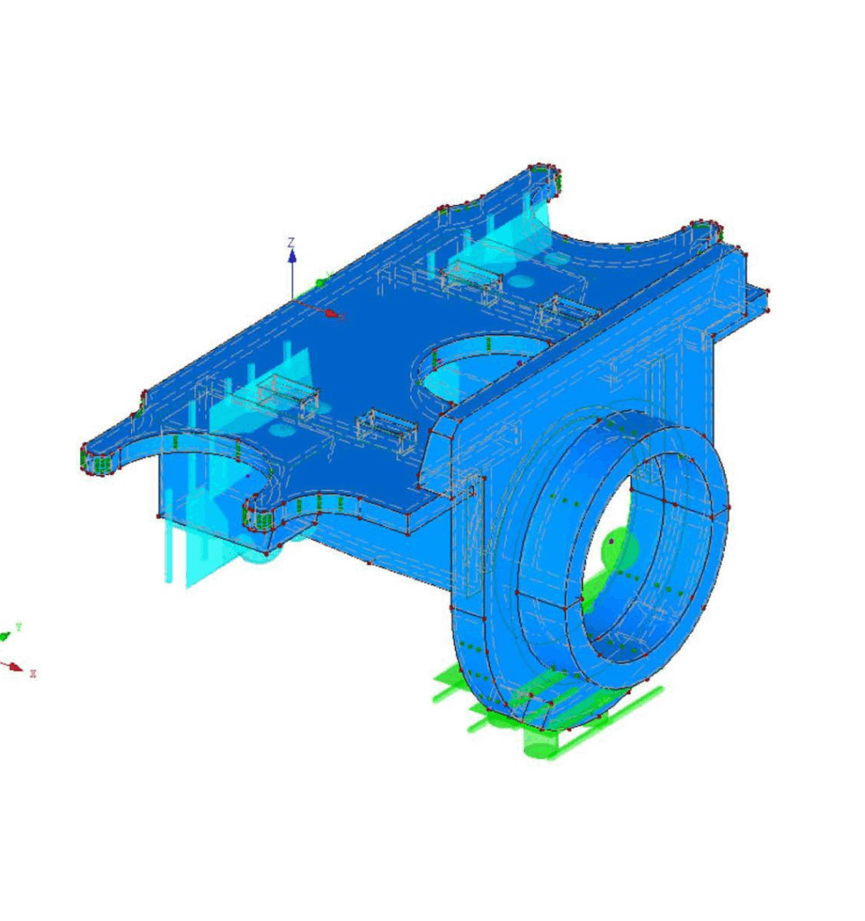 Konstruktion eines Stahlteils